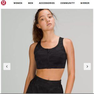 Lululemon Enlite Front Zip Bra High Support 36D